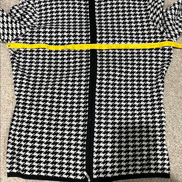 Houndstooth Sweater Jacket, Venini,Sz L - Picture 10 of 10